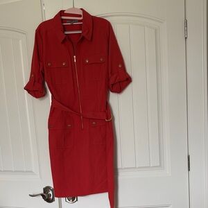 Sharagano Vibrant rust color Dress